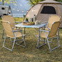 5-teiliges Campingm�bel Set Alu L80xB60xH68cm Beige