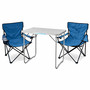 3-teiliges Campingm�bel Set XL Tisch Campingst�hle/Anglerst�hle Blau