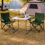 3-teiliges Campingm�bel Set Gr�n XL Tisch 80x60x68cm + Campingst�hle