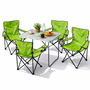 5-teiliges Campingm�bel Set limegr�n Tisch 80x60x68cm + Campingst�hle