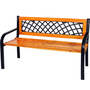 Gartenbank Parkbank Massivholz Metall pulverbeschichtet 120x52x74cm