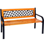 Gartenbank Parkbank Massivholz Metall pulverbeschichtet 120x52x74cm