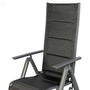 Comfort Relaxsessel Hochlehner Aluminium gepolstert Anthrazit/Schwarz