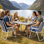 5tlg Campingm�bel Set Outdoorm�bel Camping Alu L80xB60xH68cm klappbar