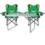 3-tlg. Kinder Campingm�bel Set Frosch Tisch 2 Campingst�hle Tasche 