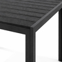Holzimitat Gartentisch Outdoortisch Esstisch Aluminium schwarz 80x80cm