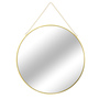 Wandspiegel H�ngespiegel Spiegel Badspiegel rund Gold mit Kette 30cm