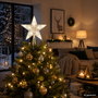 LED Baumspitze Stern Weihnachtsbaumspitze 10 LEDs Kabel transparent