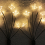 4 St�ck LED-Gartenleuchtst�be mit insgesamt 24 Sternen