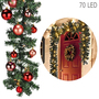 XL LED Tannengirlande 540cm mit 70 LED inkl. 30 Stck Baumkugeln Rot