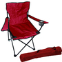 Anglersessel Campingstuhl inkl. Getr�nkehalter und Tasche in Rot
