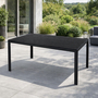 Non-Wood Gartentisch Aluminium anthrazit / schwarz 160x90cm