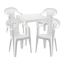 Sitzgarnitur Bistrogarnitur 5-teilig Kunststoff Wei�