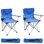 2-er Set Anglersessel mit Getr�nkehalter und Tasche Blau belastbar bis 120kg