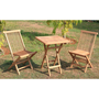 Teakholz Balkon-Set 3tlg. mit Tisch 70x70xm + 2 x Gartenstuhl Plantagenzucht
