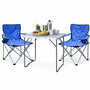 3-teiliges Campingm�bel Set Blau 2x Stuhl inkl. Tasche + 1x Tisch