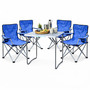 5-teiliges Campingm�bel Set Blau 4x Stuhl inkl. Tasche + 1x Tisch