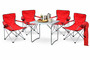 5-teiliges Campingm�bel Set Rot 4x Stuhl inkl. Tasche + 1x Tisch