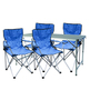 5-teiliges Campingm�bel Set Blau 4x Stuhl inkl. Tasche + 1x XXL Tisch
