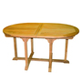 Teak Tisch Gartentisch oval ausziehbar 220/160 x 110 x 75cm 