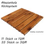 33 St�ck 30x30cm Holzfliese Akazienholz FSC�-zertifiziert Fliese Stecksystem Zuschneidbar ca. 3QM