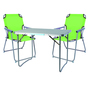 3-teiliges Campingm�bel Set Alu L80xB60xH68cm Limegr�n
