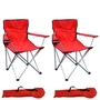 2 St�ck Anglersessel inkl. Getr�nkehalter und Tasche rot belastbar bis 120kg