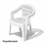 4er Stapelstuhl Bistrostuhl Gartenstuhl MOJAWO ALTEA Wei� Kunststoff 