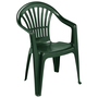 4er Stapelstuhl Bistrostuhl Gartenstuhl MOJAWO ALTEA Gr�n Kunststoff 