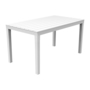 Gartentisch Terrassentisch Rechteckig Wei� Holz-Optik 138x80x72cm  