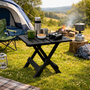 Kunststoff Campingtisch Beistelltisch Klapptisch Anthrazit 44x44x50cm