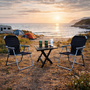 3tlg Camping Outdoorm�bel Klapptisch Campingstuhl Klappstuhl schwarz