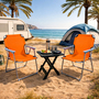 3tlg Campingm�bel Outdoorm�bel Klapptisch Campingstuhl klappbar orange
