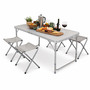 5er Alu Campingm�bel Set Outdoor Camping Tisch + 4 Klapphocker 