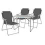 4-teiliges Campingm�bel Set Alu L70xB50xH59cm Anthrazit
