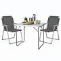 3-teiliges Campingm�bel Outdoorm�bel Set Alu L80xB60xH68cm Anthrazit