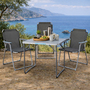 4-teiliges Campingm�bel Outdoorm�bel Set Alu L80xB60xH68cm Anthrazit