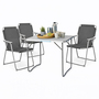 4-teiliges Campingm�bel Outdoorm�bel Set Alu L80xB60xH68cm Anthrazit