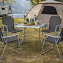 5-teiliges Campingm�bel Outdoorm�bel Set Alu L80xB60xH68cm Anthrazit