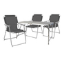 4-teiliges Campingm�bel Set Alu 120x60x58/70cm Anthrazit