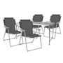 5-teiliges Campingm�bel Set Alu 120x60x58/70cm Anthrazit