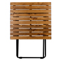 Klappbarer Campingtisch Beistelltisch Klapptisch braun Holz/Metall 45x45x50 cm