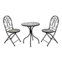 3tlg. Mosaik Sitzgruppe Gartengarnitur Bistroset 60cm Steinoptik