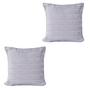 2er Set Flanell Kissenbezug Kissenhlle Bezug Reiverschluss Grau 45x45cm