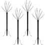 4 St�ck LED-Gartenleuchtst�be mit 24 Sternen warm-wei� Batteriebetrieben
