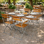 Biergarten Set Klapptisch + 4 Klappst�hle klappbar Armlehne 120x60cm
