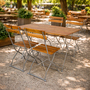 Biergarten Set Klapptisch 4 Klappst�hle klappbar Akazienholz 120x70cm