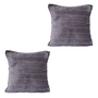 2 St�ck Kissenbezug Kissenh�lle Bezug Rei�verschluss Anthrazit Flanell 45x45cm