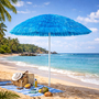 Hawaii Sonnenschirm Gartenschirm Strandschirm rund 1,6m Blau  