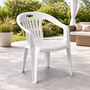 Stapelstuhl Bistrostuhl Gartenstuhl MOJAWO PIONA Wei� Kunststoff 